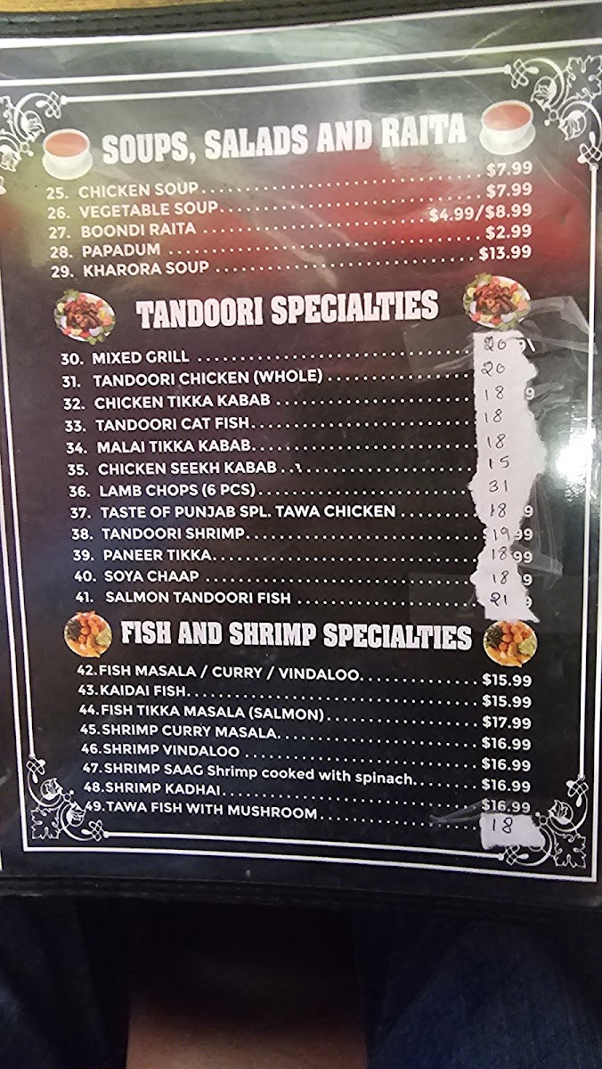Taste Of Punjab Menu - Image 1