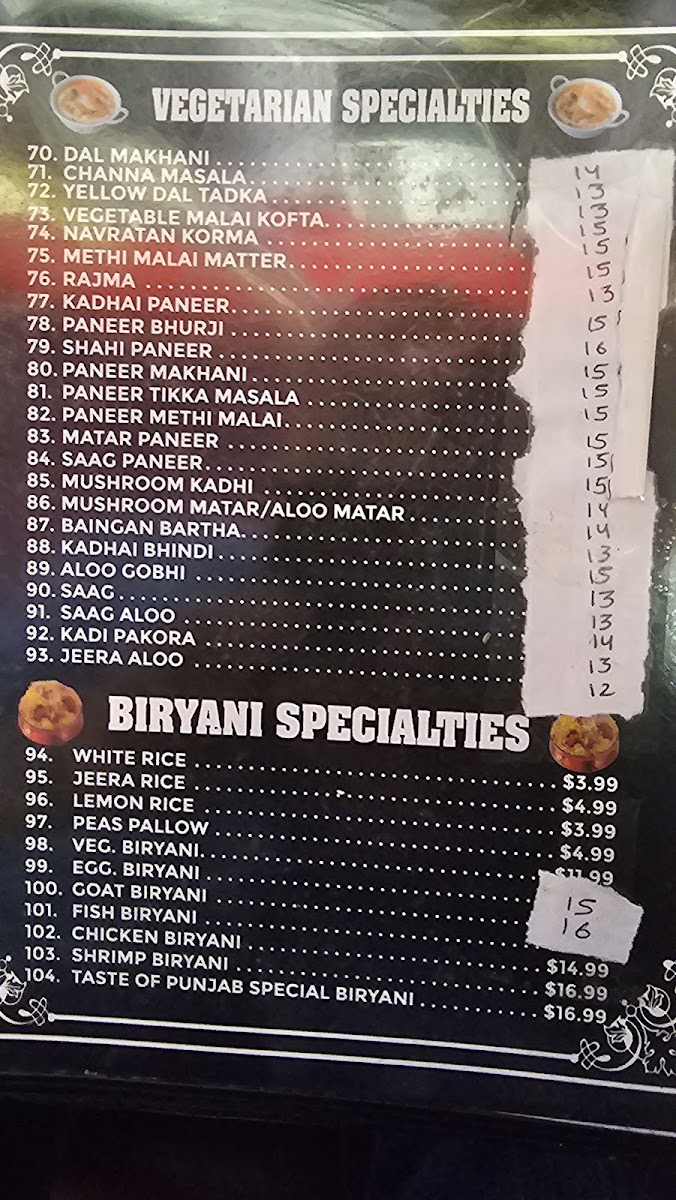 Taste Of Punjab Menu - Image 2